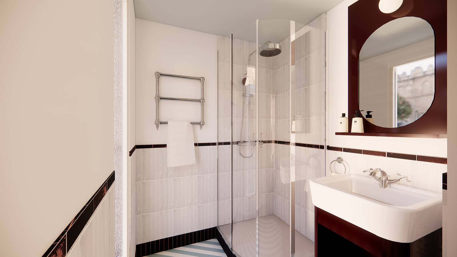 Salle de bain blanche hotel salvia
